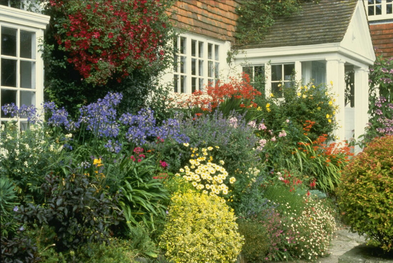 Flower Garden by Cottage