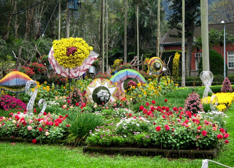 Flower Garden Display — Green