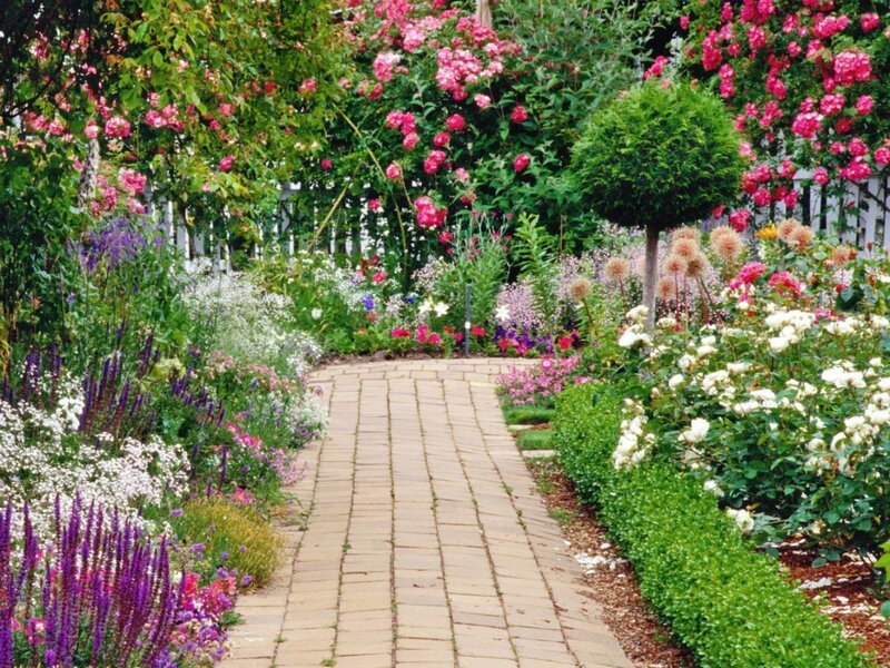 Flower Garden Path — Green