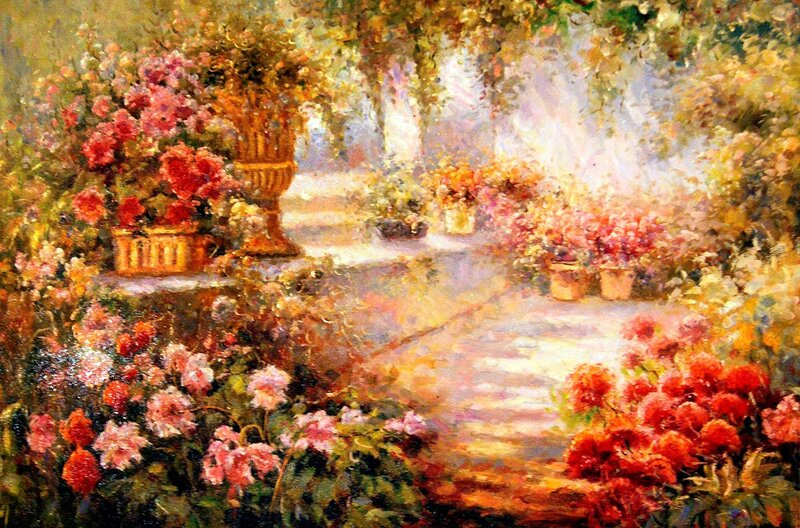 Flower Garden Path — Pink, Serene