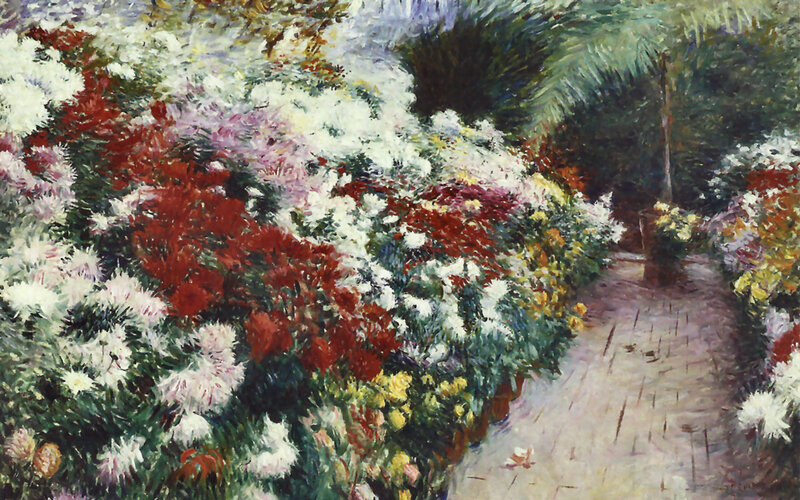Flower Garden Path — White