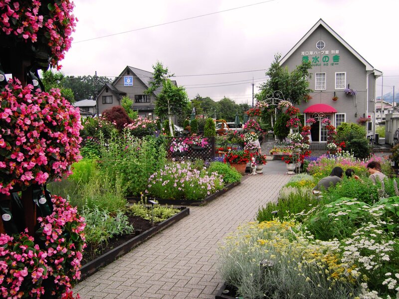Flower Garden with Building