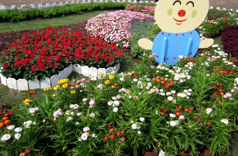 Flower Garden with Figure