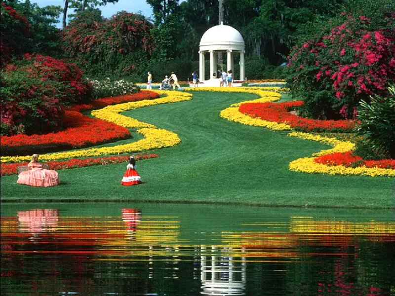 Flower Garden with Gazebo — Green, Serene
