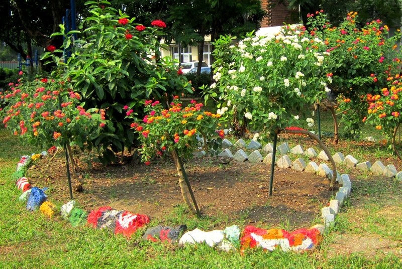 Flower Garden with Painted Rocks
