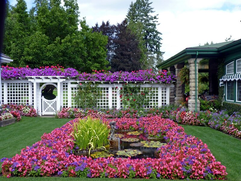 Flower Garden with Pond