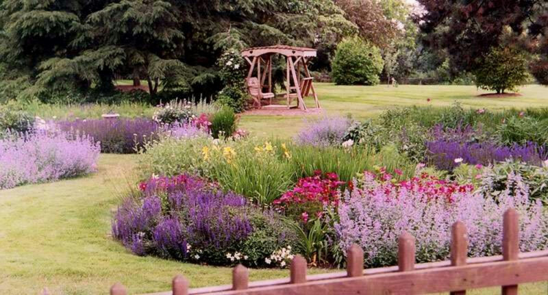 Flower Garden with Swing