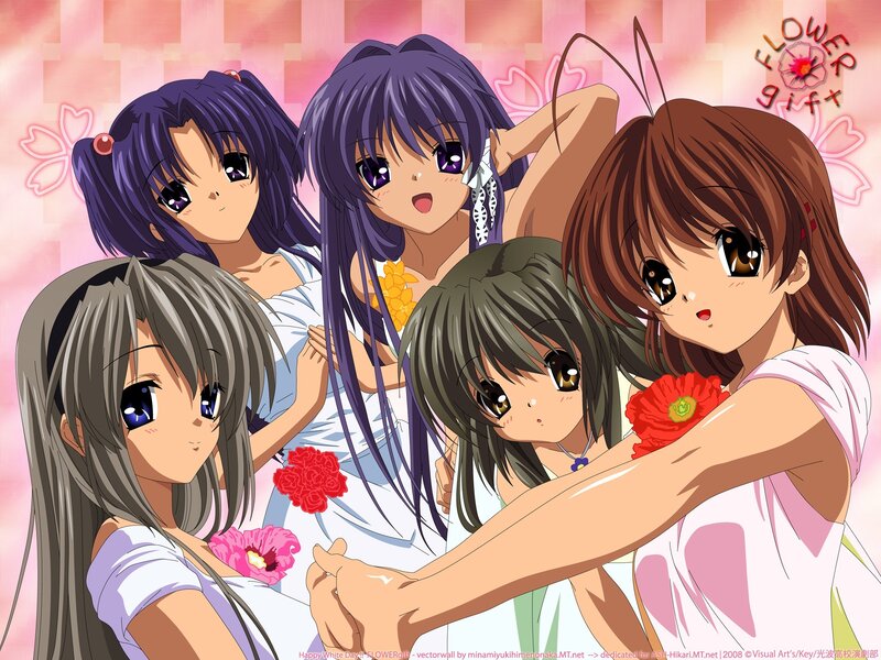 Flower Gift anime characters