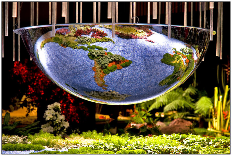 Flower Globe Sculpture
