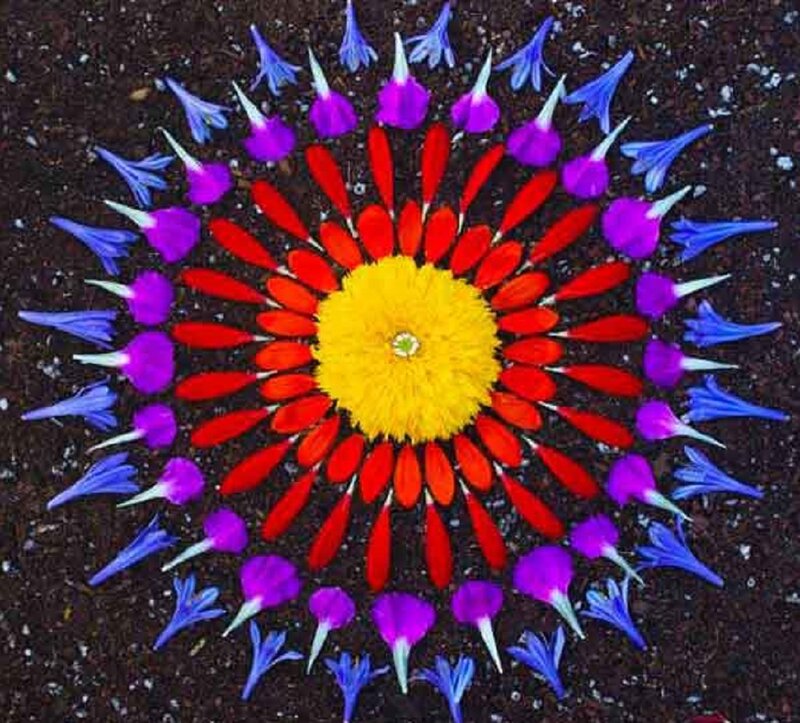 Flower Mandala on Ground
