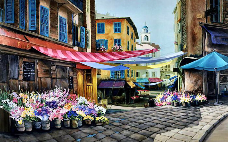 Flower Market in Alley