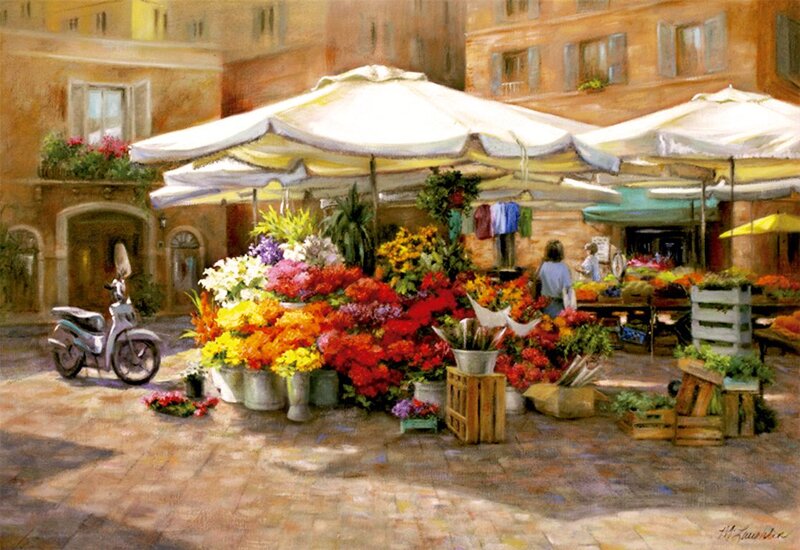 Flower Market in Courtyard