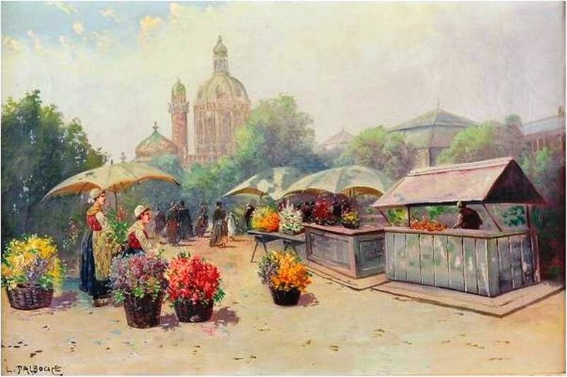 Flower Market in Park