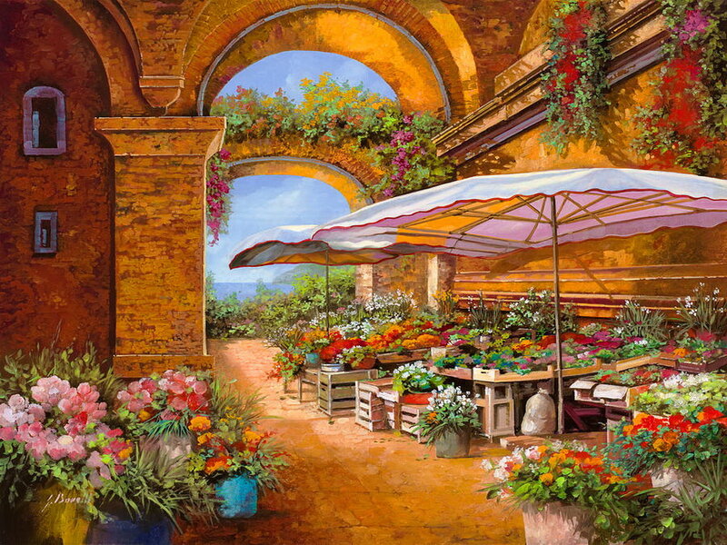 Flower Market under Arches