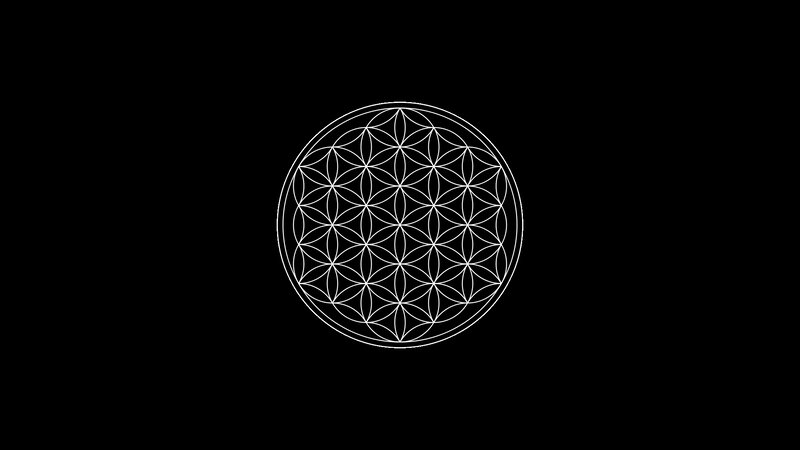 Flower of Life Symbol — Black