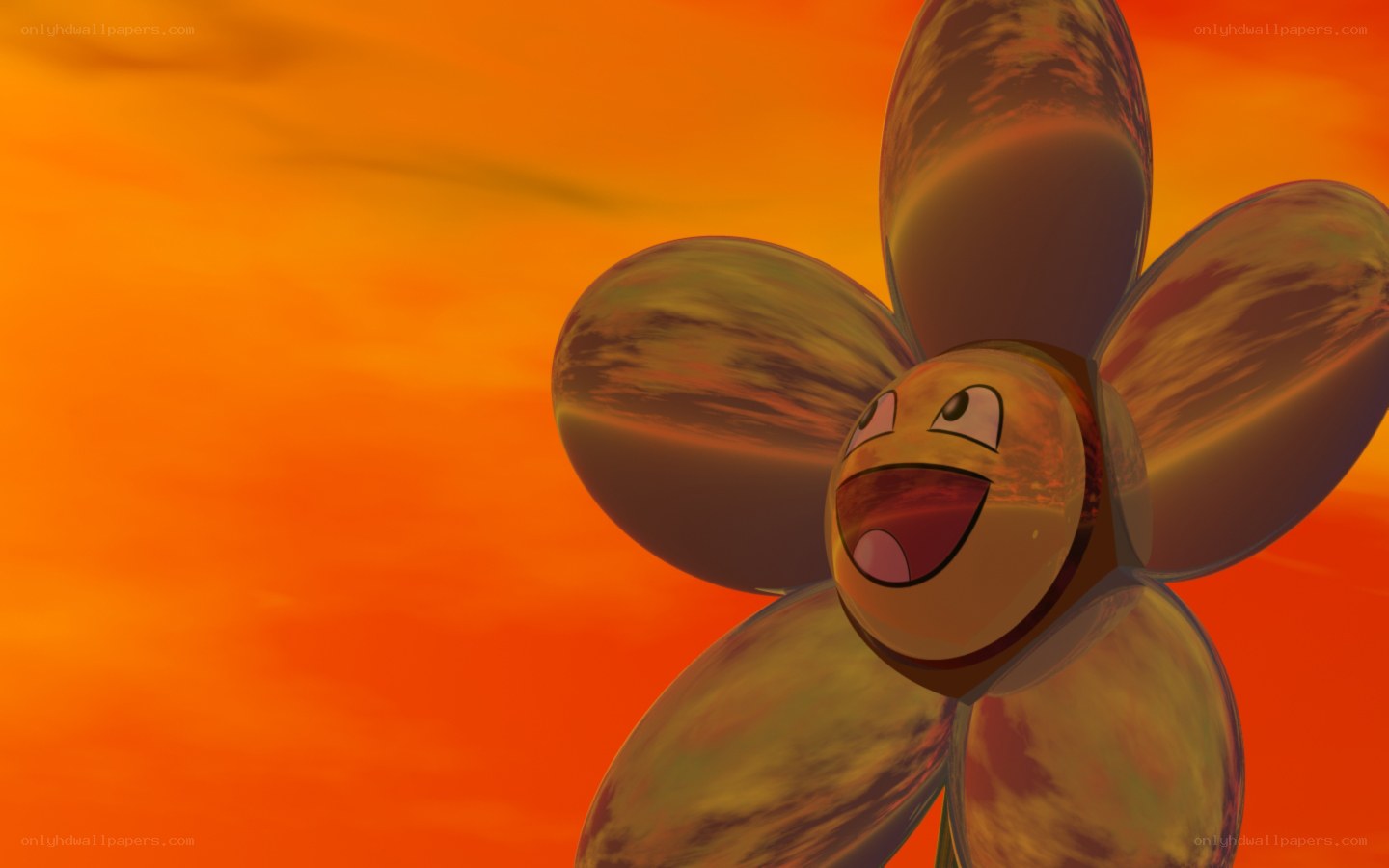 Flower Pokémon at sunset