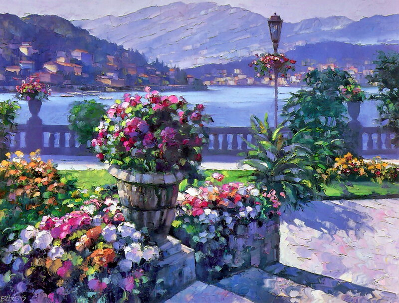 Flower Pots by Lake