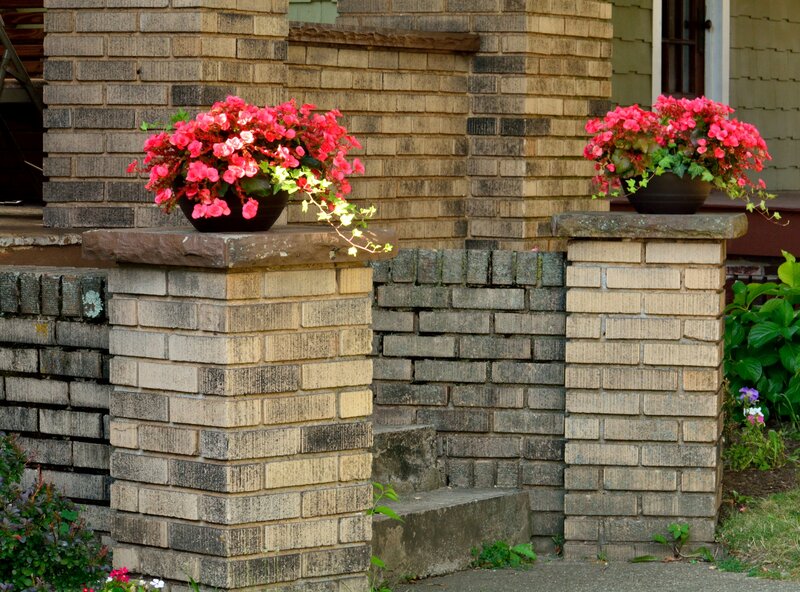 Flower Pots on Pillars