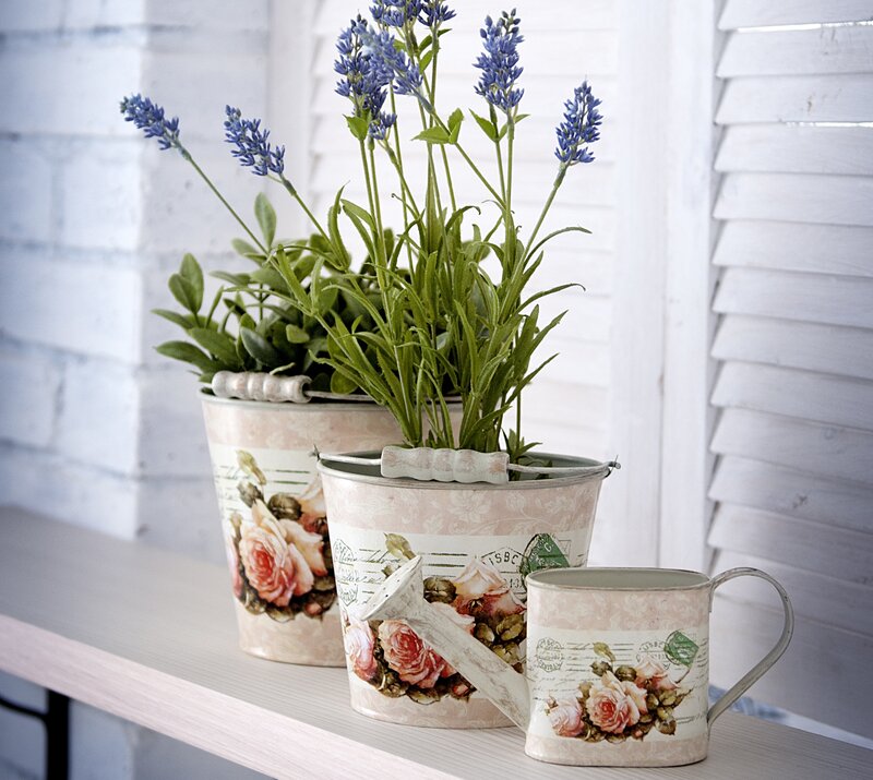 Flower Pots on Shelf