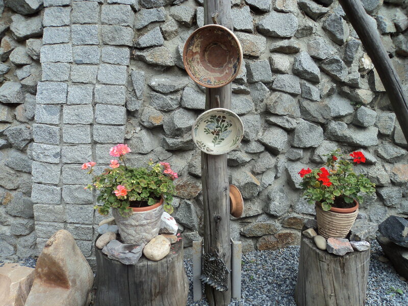 Flower Pots on Stumps
