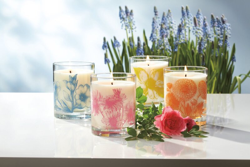 Flower-print Candles