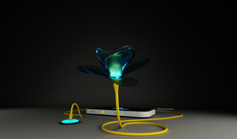 Flower-shaped network lamp