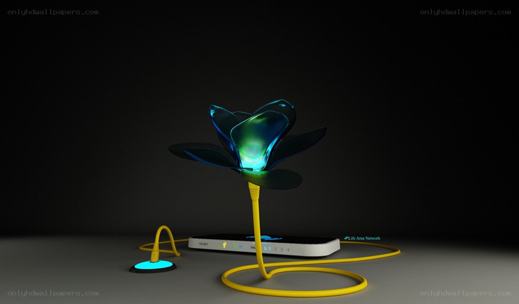 Flower-shaped network lamp