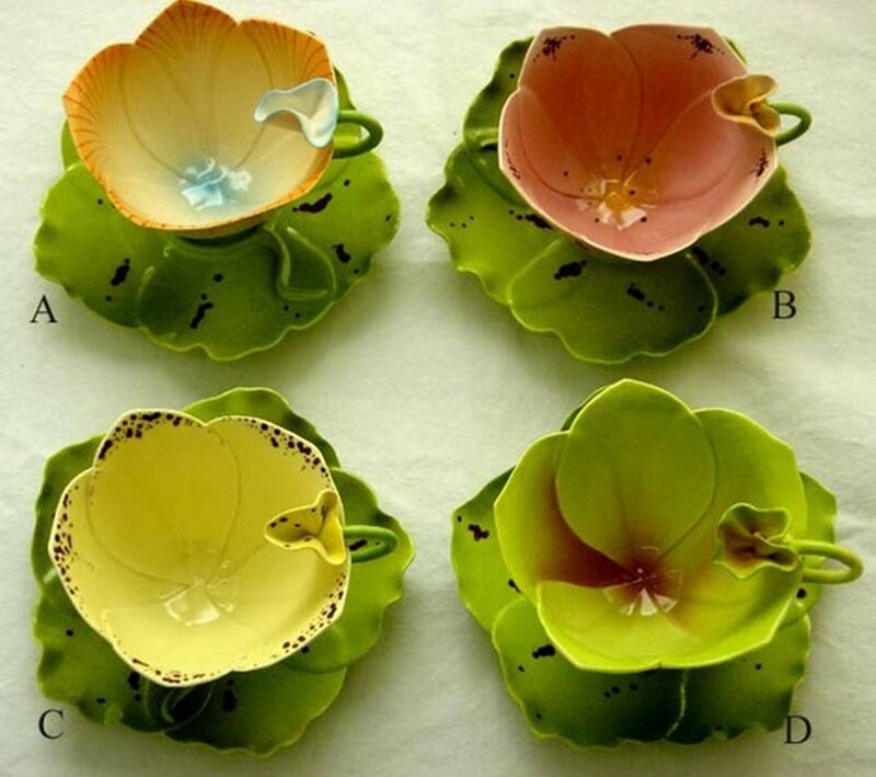Flower-shaped Teacups