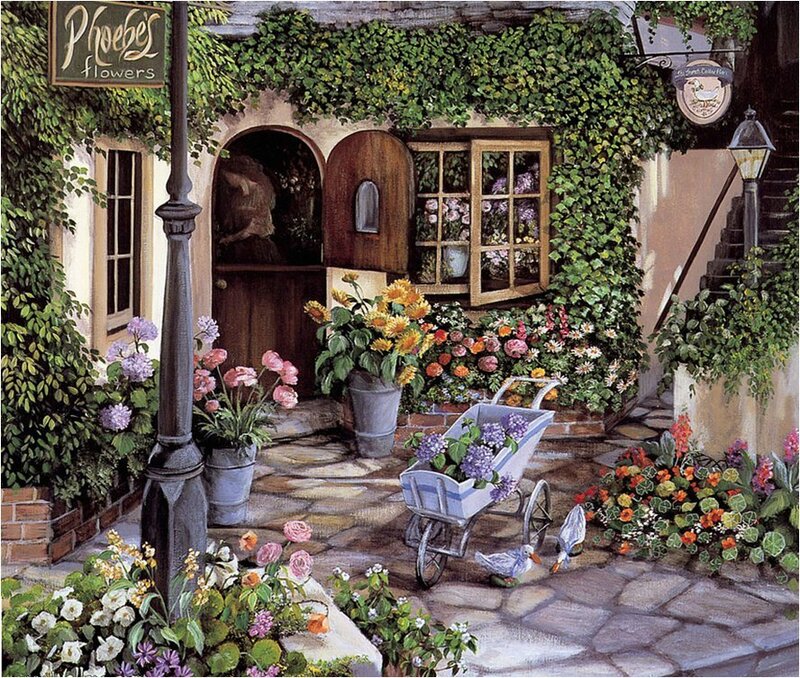 Flower Shop Courtyard — Green