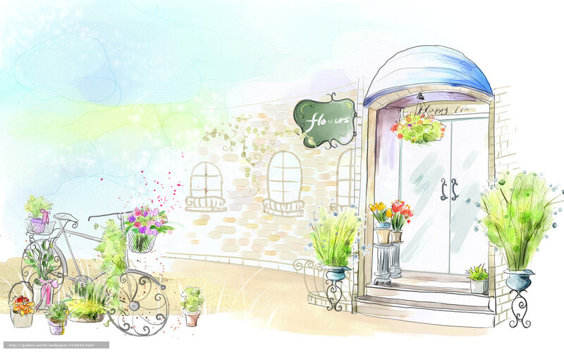 Flower shop illustration