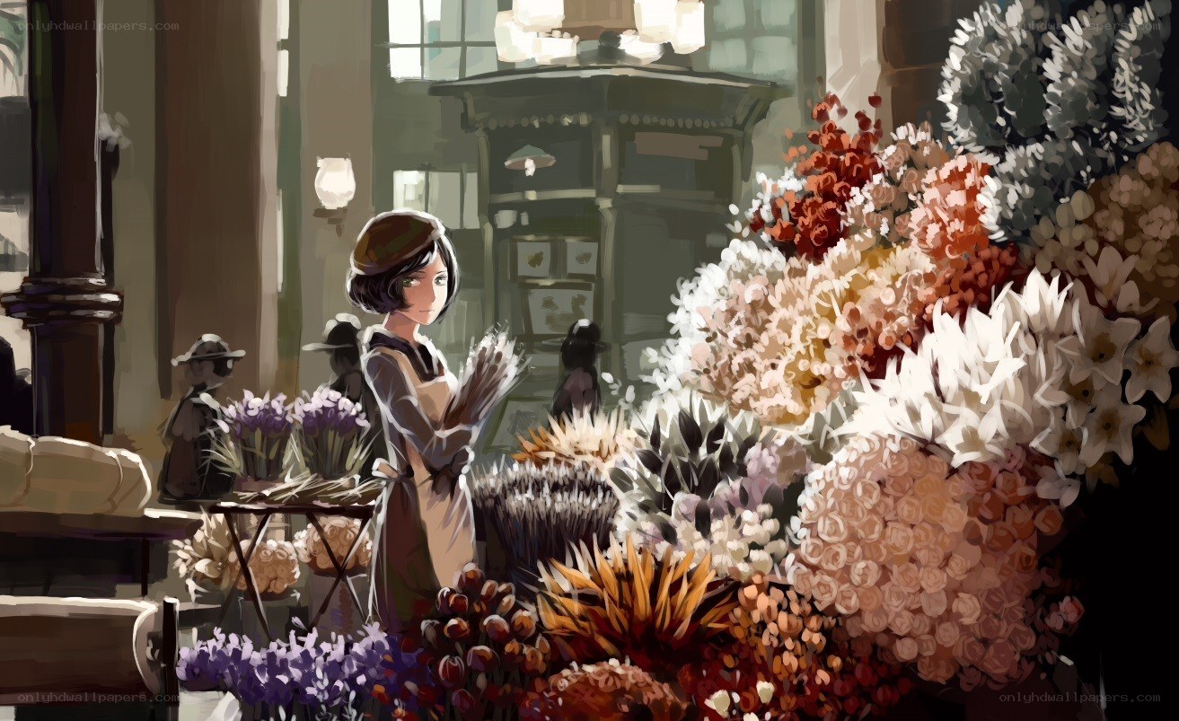 Flower shop scene