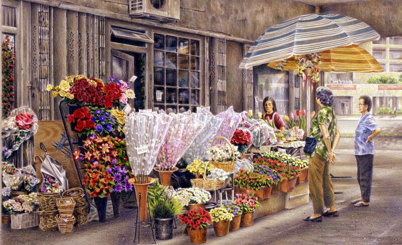 Flower Stall on Street