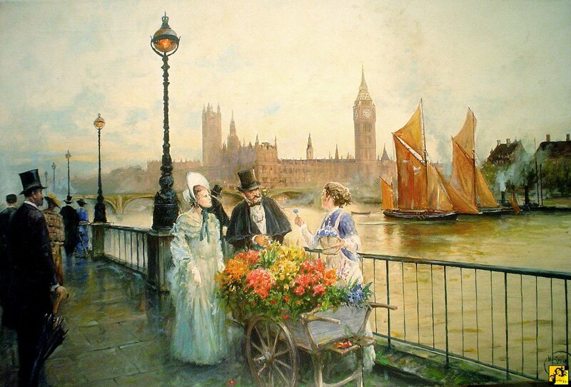 Flower Vendor on Bridge