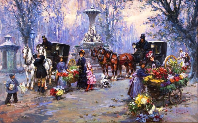 Flower Vendors in Park