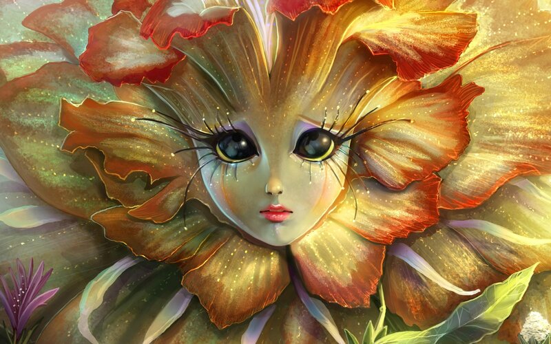 Flower with Face
