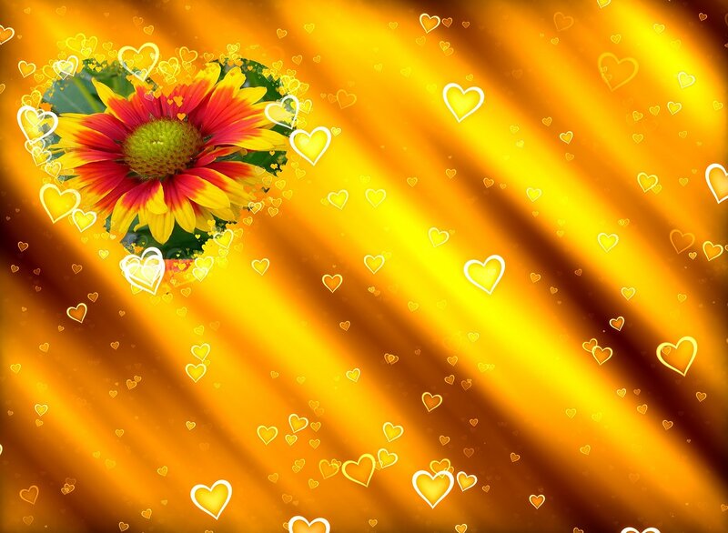 Flower with Heart Shapes