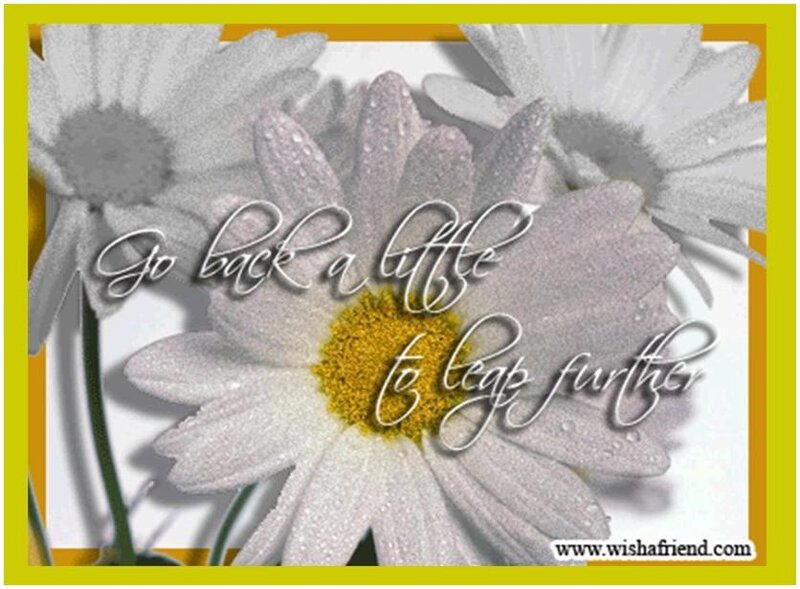 Flower with inspirational quote