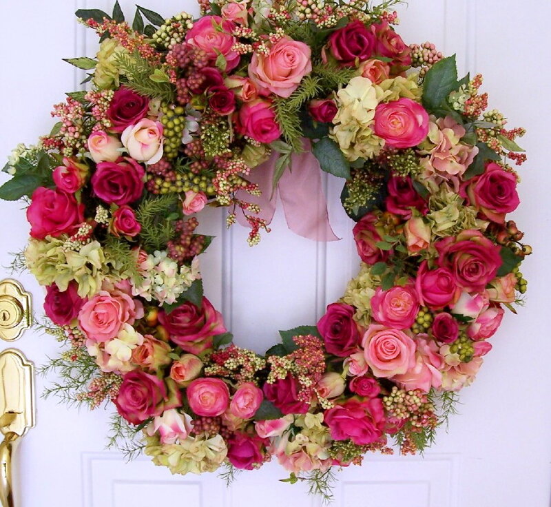 Flower Wreath on Door