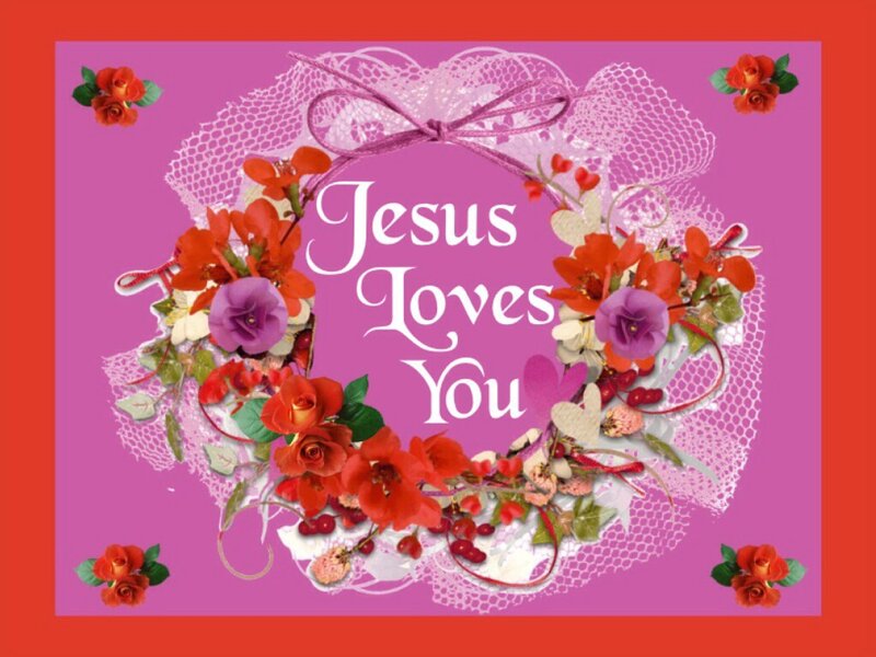 Flower Wreath with Text — Pink