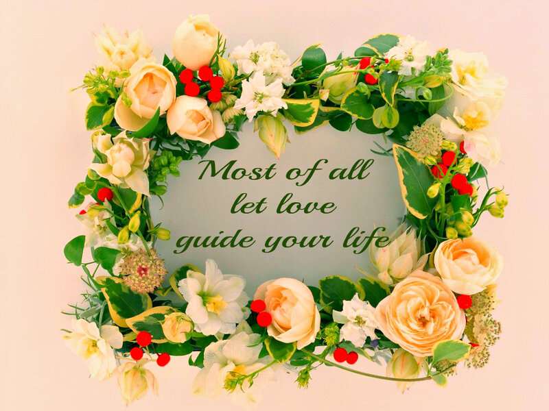 Flower Wreath with Text