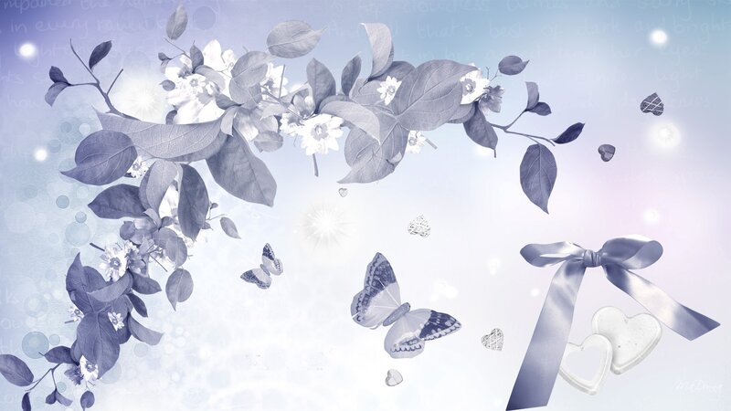 Flowering Branch with Butterflies