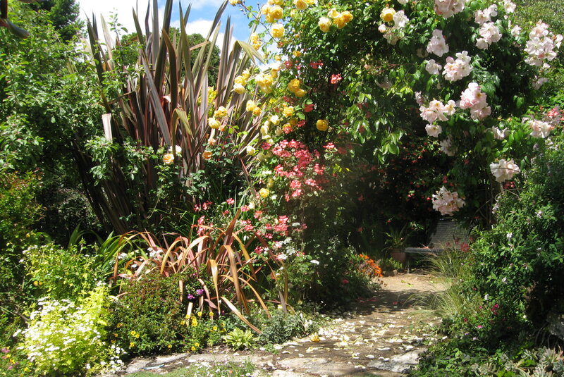 Flowering Garden Path — Green, Serene