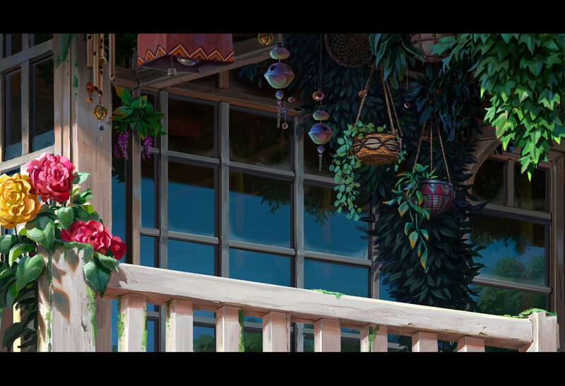 Flowering Roses on Balcony