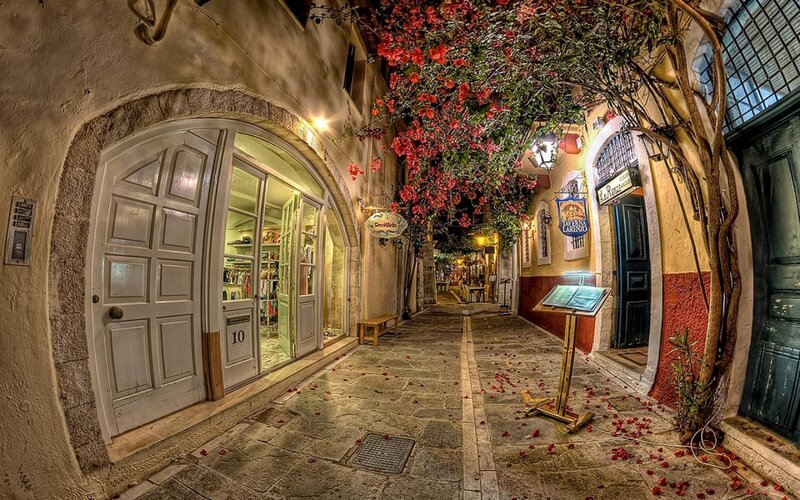 Flowering Tree Alley — Red