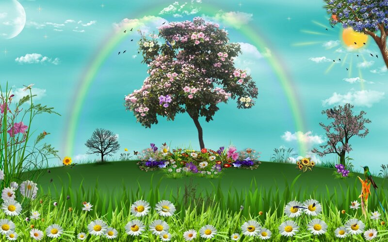 Flowering Tree in Meadow