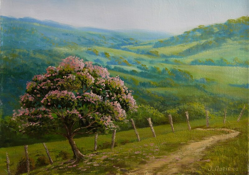 Flowering Tree in Valley