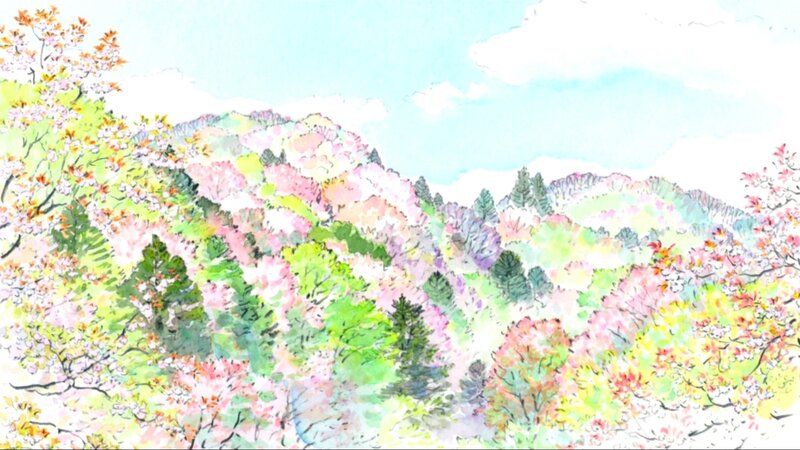Flowering Trees on Hills
