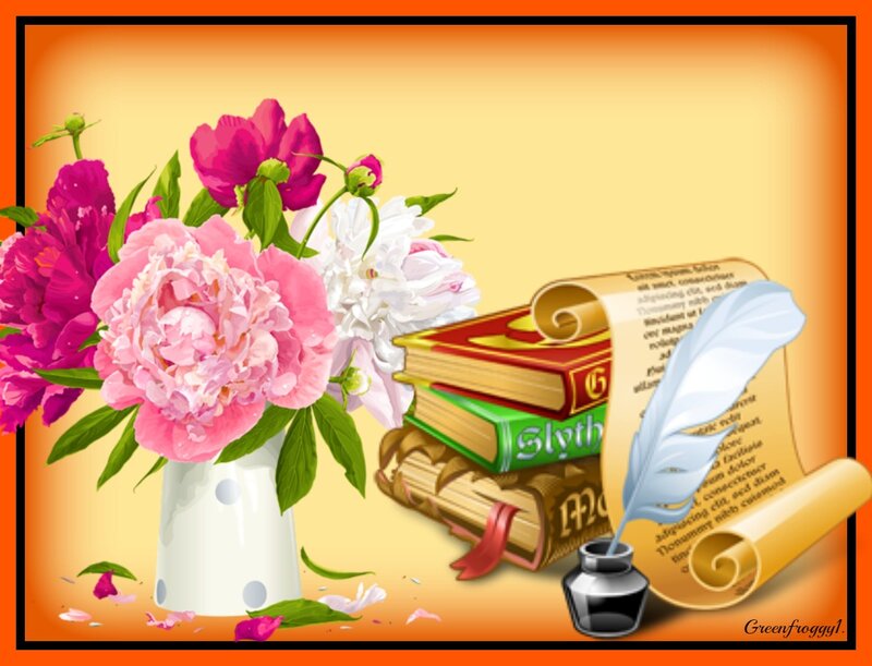 Flowers and Books — Orange