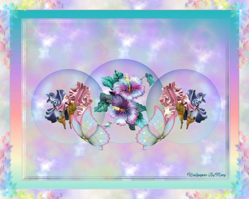 Flowers and Butterflies in Bubbles