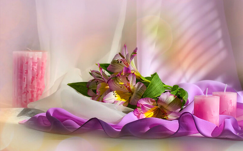 Flowers and Candles